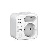 JSVER Reiseadapter UK Adapter 2 Fach England Deutschland Reisestecker...