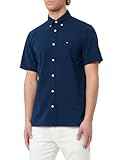 Tommy Hilfiger SEERSUCKER SOLID RF SHIRT S/S S/S Shirt Herren, Blue (Night...