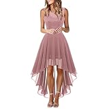 Damen Vokuhila Cocktailkleid Abendkleider Elegant für Hochzeit Festliche...