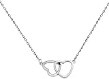 BSLVWG Interlock Herz Sterling Silber Anhänger Halskette für Frauen...