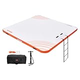 VEVOR Aufblasbares Schwimmdock, 2,13 x 2,13 m, aufblasbare Dockplattform,...