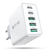 Hohosb USB C Ladegerät,50W 5-Port USB C Ladegerät Block,USB Adapter USB C...