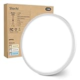 slochi LED Deckenleuchte Flach 24W 2800LM, 3Farben - 3000K/4000K/6500K,...