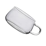 BESPORTBLE Hitzebeständiger Glasbecher mit Henkel Transparenter...