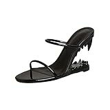 Goolita Damen-Flip-Flops aus Wildleder, Pailletten, Kätzchen-Absätze,...