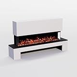 GLOW FIRE Elektrokamin Cobalt Holzfach mit realistischem 3D LED-Feuer -...