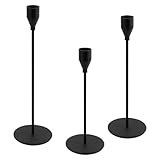 UKOFEW Kerzenständer Schwarz,3 Stück Metall Kerzenhalter,33/28/23cm...
