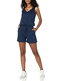 Amazon Essentials Damen Studio-Frottee-Strampler, Marineblau, L