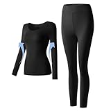 ycezw Thermo-Unterwäsche-Set für Damen, warme Basisschicht für den...