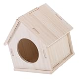 MINAOLULUS Hamster Holzhaus für Kleintiere Rustikales Versteck für...