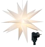 3D Leuchtstern inkl. warm-weißer LED Beleuchtung | für Innen und Außen...