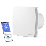 SCHEEAIR Nova100 100mm Smart WiFi Badlüfter mit Luftfeuchtigkeitssensor,...