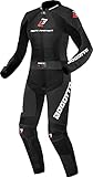 Bogotto Losail 2-Teiler Damen Motorrad Lederkombi, schwarz, 42
