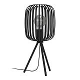 EGLO Tischlampe Romazzina, Stativ Nachttischlampe, Dreibein Tischleuchte...