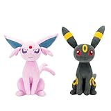 Pokemon 20,3 cm Espeon & Umbreon Plüsch 2er-Pack – Offiziell lizenziert...
