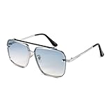FEISEDY Retro 70er 80er Jahre Sonnenbrille Herren Damen Quadratische Brille...
