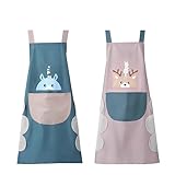 YBBT Schürzen 2er-Pack – Verstellbar, wasserabweisend, mit Taschen –...