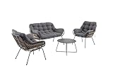 Tarrington House Outdoor Lounge 4-TLG., Stahl/Polyester/Polyrattan, 2...