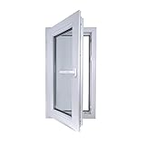 ECOPROF Kellerfenster | Langlebiges Kunststoff-Fenster | Maße 50x90 cm...