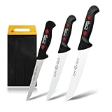 EIKASO Solingen Metzgermesser Set Schlachtmesser-Set 3-Teilig. Profi...