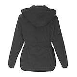N / C Damen Baumwoll-gepolsterte Jacke Vlies Mittellanger Abnehmbarer...