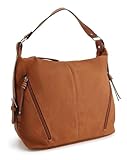 TOM TAILOR Caia Damen Hobo Bag Schultertasche Mittelgroß Cognac Braun