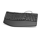 Hama ergonomische Tastatur (Handballenauflage Tastatur, Tastatur...