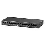 YuLinca 16 Port Gigabit Ethernet Switch, 16 x 100/1000Mbps Ports, Unmanaged...
