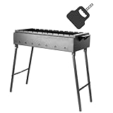 Mangal Klappbar Holzkohlegrill für 11 Spieße 2 mm Stahl 70x33 cm...
