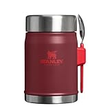 Stanley Classic Edelstahl Thermoskanne mit Löffel 0,40 LT - Cranberry