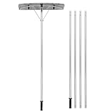 COSTWAY Schneeschaufel Dach mit Rollen, Dachschneeräumer aus Aluminium,...