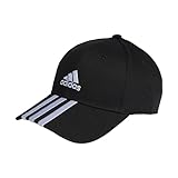 adidas, 3-Stripes Twill, Baseballkappe, Schwarz-Weiss, Osfw, Unisex-Adult