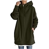 Generisch Damen Kapuzenpullover Zip Up Langarm Herbst Kapuze Leichtgewicht...