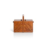 Prym 612549 Nähkasten M aus dunklem Kautschukholz – 3-stufige Holzbox...