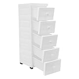 Tagowao Badrollwagen Rollcontainer Multifunktionaler Schrank mit 5...