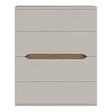 Forte EDWAL Kommode 95, Moderne Kommode mit abgerundeten Griffmulden, 4...