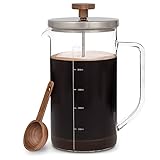 GLASWERK French Press (1L) - Kaffeebereiter mit Portionierlöffel aus...