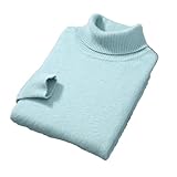 Herren Kaschmir-Pullover, lockerer Rollkragen, lange Ärmel, lässiger...