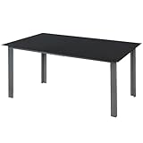 Montafox Garten Esstisch Glastischplatte 150 x 90 x 75 cm Gartentisch 6...