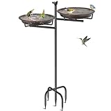 VeyFolzin.st Vogeltränke Vogelbad Schale Stehend, 2-in-1 Vogelbad für...