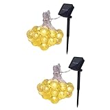 Homoyoyo 2 Stück Schnur Blasen Kugel Licht Outdoor Deko Lampe LED...