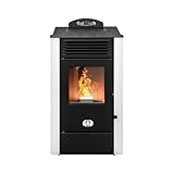 STUFE A PELLET ITALIA Alaska 10 KW WiFi | Pelletöfen mit Belüftung...
