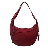 HEVANCIE Half Moon Umhängetasche Nylon Groß Crossbody Bag Slouchy Bag...