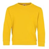 Fruit of the Loom Jungen Regular Fit Sweatshirt, Gelb (Sonnenblumengelb...