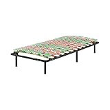 i-flair Metallbett Tellerlattenrost 100x200 cm auf Füßen, Gästebett Ergo...