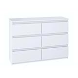 SoDREAMER Kommode 6 Schubladen | 100x33x71 cm | Schrank für Kleidung,...
