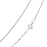 925 Sterlingsilber Damen,1mm,Länge 45cm,Ohne Anhänger,Wasserfest...