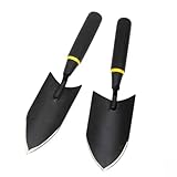 Tofficu Verdickter Manganstahl Gartenspaten Schmal Schwarz Scharfe...