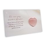 Milaboo® Rosenquarz Herz auf Geschenkkarte – EIN liebevolles Geschenk...