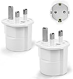 UK Adapter Reiseadapter, 2 Pack Adapter England Deutschland Stecker,UK...